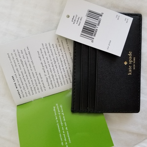 Kate Spade Black and Gold Wallet - Picture 2 of 4